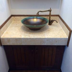 シェルストーン貼り
手づくり洗面台